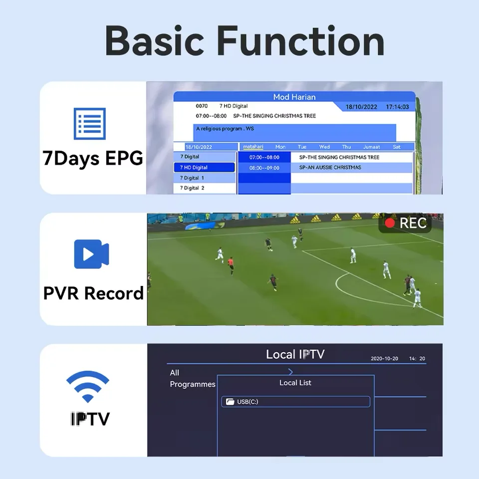 Dluxury U3mini DVB T2 DVB C Digital TV Decoder HD Free TV Channels 7Days EPG TV Tuner for Spain France Itlay Columbia ect - Image 5