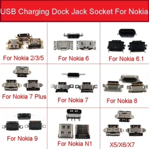 For Nokia 2 3 5 3.1 5.1 6 6.1 7 7.1 8 Sirocco 9 PureView 8.1 X5 X6 X7 X71 Plus N1 Mirco Usb Charger Jack Port Charging Socket