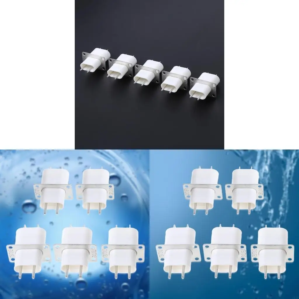 J1HF 5Pcs Electronic Microwave Oven Magnetron 4 Filament Pin Sockets Converter Home