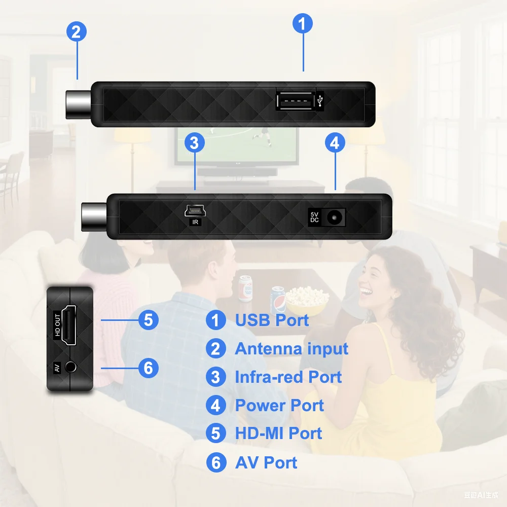 Dluxury U3mini DVB T2 DVB C Digital TV Decoder HD Free TV Channels 7Days EPG TV Tuner for Spain France Itlay Columbia ect - Image 3