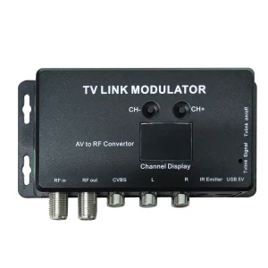 AV TO RF Modulator IR Remote Control Range Extender Analog TV Self-Produced Program TV LINK Insertion Device TV