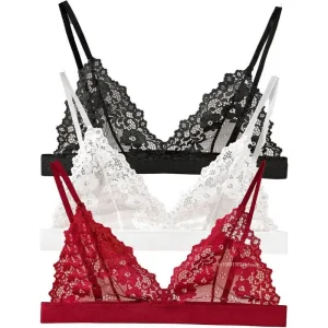 Lace Bra for Woman Thin Transparent Sexy Underwear Female Breathable Lingerie Women's Non-wire Bralette for Ladies