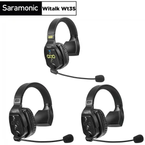 Saramonic WiTalk WT3S Single-ear Full-Duplex Wireless Remote Intercom Headset Micrphone System for Film TV Stage 400m Range