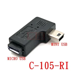 1 PC Black Micro USB Female to Mini USB Male Adapter Charger Converter Adaptor