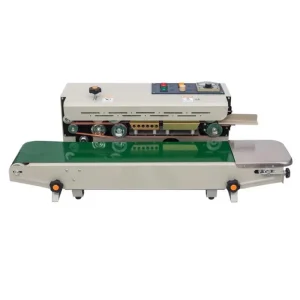 FR-900 Food Bags Continuous Sealing Machine Automatic Plastic Film Packag Sealer Commercial Small Packager 220V Heat Sealer
