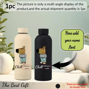 17oz Customized Name Print Logo Water Bottle with Lid Hot Cold Insulated Vacuum Food Stainless Steel Inner Wall Drink Item Cups