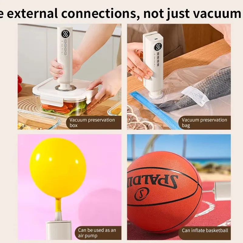 Household Portable Wireless Vacuum Sealer Machine for Food Storage/USB Rechargeable/62Kpa Strong Suction/Drying/Moist Mode - Image 5