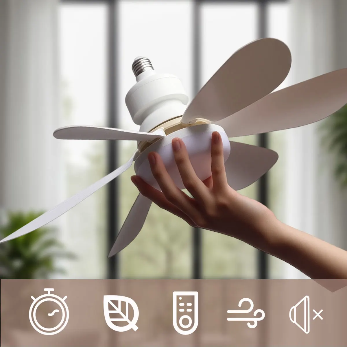 E27 with Remote LED 30W 40W Ceiling Fan Light Dimming Function Suitable for Living Room Study and Home Use 85-265V - Image 2