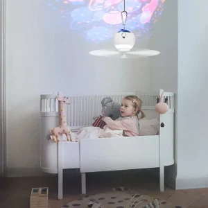 Portable Silent Ceiling Fan with 3 Speed LED Light No Need to Install for Bedroom Living Room Home Office Decor