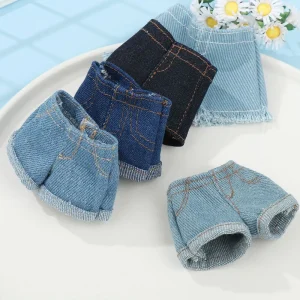 Multi Style Denim 11.5"Jeans Bottoms Shorts For Doll Clothes Outfits Short Pants For Blythe 1/6 Dolls Accessories