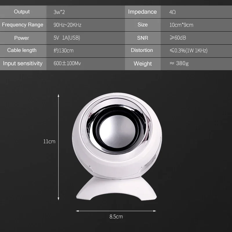 Mini Speaker Subwoofer Small Wireless Computer Speakers 4d Stereo USB Wired Desktop Multimedia Wire Control 3D Surround Notebook - Image 6
