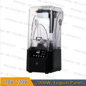 2.2L Silent Smoothie Machine With Cover Ice Smoothie Machine 2000W Ice Blender Heavy Duty