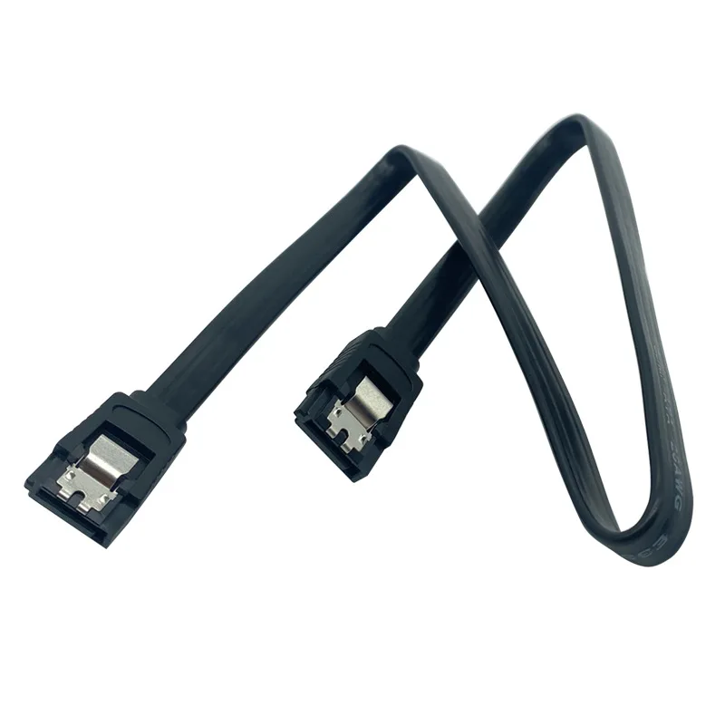40CM Flat SATA 3.0 Data Cable Straight to Straight Serial ATA Hard Drive Cord Black Red Yellow Blue For SSD HDD Desktop PC - Image 6