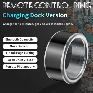 Intelligent touch Bluetooth ring Rechargeable Connect your phone or tablet Video page turning and photo
