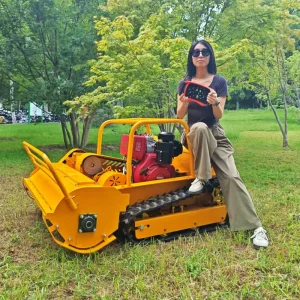 Fully Automatic Remote Control Orchard Weeding Machine Lawn Mower Single Cylinder Industrial Grade for Garden Climbing