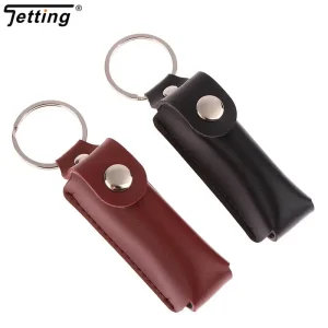 Leather U Disk Pouch Key Ring Holder USB Flash Drive Storage Bag Pendrive Protective Cover Memory Stick Case