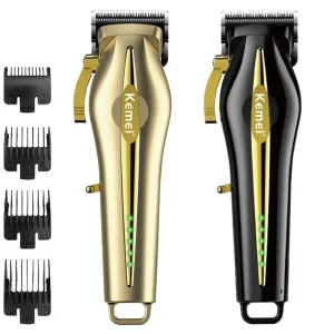Kemei KM-1450 Electric Powerful Hair Clipper Home Cordless Hair Trimmer USB Rechargeable High-speed Hair Cutting Machine for Men