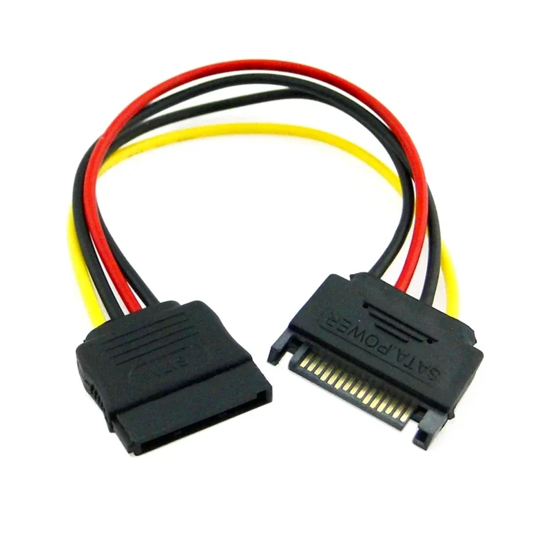 SATA 15-pin Male to Female one-in-two Hard Drive Power Extension Cable Suitable for HDD SSD Computer Motherboard Power Cord - Image 3