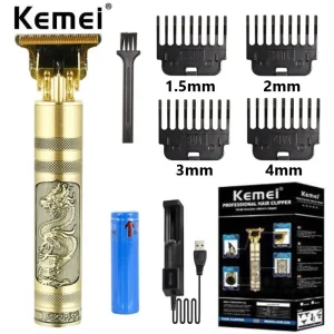 Kemei 229 professional metal housing finishing edging hair trimmer electric haircut beard clipper haircut machine hair cutting