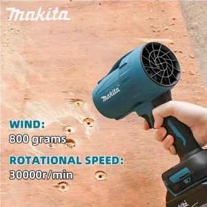 Makita Violent Blower Turbo Jet Fan Electric Air Duster Wind Speed Turbo Rechargeable with Light Car Cleanin Tool