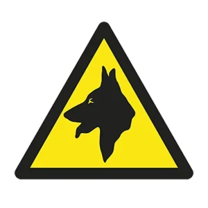 Personality Hot Selling Police Dog Dangerous Car Sticker Caution Bumper Flat Waterproof Car Parts, 13cm