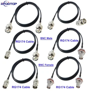 1Pcs RG174 BNC Male to BNC Male/Female Connector Cable RG-174 50 Ohm RF Coaxial Pigtail Extension Cord Jumper for CCTV Camera