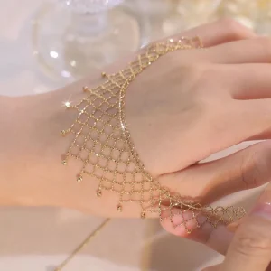 Luxury Fashion Bold Statement Necklace 18K Gold Plated Knitted Lace Choker Hand-woven Neck Chain for Women Beach Summer Jewelry