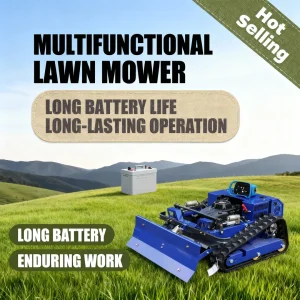 Customized 2025 Four-Stroke Industrial Lawn Mower - Remote Control Track Climbing Machine for Snow Pushing and Weeding
