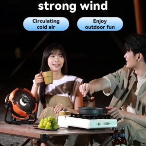 Multifunctional Outdoor Camping Fan Light 20000mAh Rechargeable Ceiling Fan with 3-speed Night Light and Power Bank Portable Fan