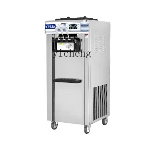 TQH Cream Machine Commercial Vertical Cone Machine Desktop Cream Automatic Ice Cream Machine Stall Equipment Powder