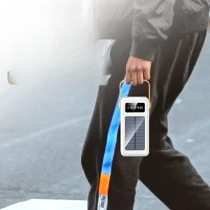 40000MAh Outdoor Solar Power with Built-in Cable Multi Port Camping Power Bank Portable Bank Outdoor Camping Power Supply