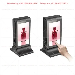 FYD-835SD Dual 7 Inch Touch Screen Wifi Portable Table Advertising wireless mobile phone Charging 20000mah Power Bank station