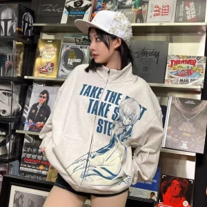 Eva Zip-Up Hoodie Kawaii Rei Ayanami Asuka Y2K Casual Outdoor Clothing Spring Cotton Soft Comfortable Couple Sweatshirt Gifts