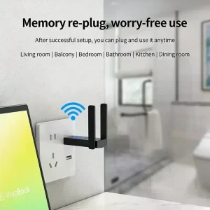 Dual Band 1300Mbps WiFi USB Adapter 2.4G/5Ghz Wi-Fi Dongle USB3.0 802.11AC 4-Antenna Wireless Receiver For PC/Laptop Driver Free