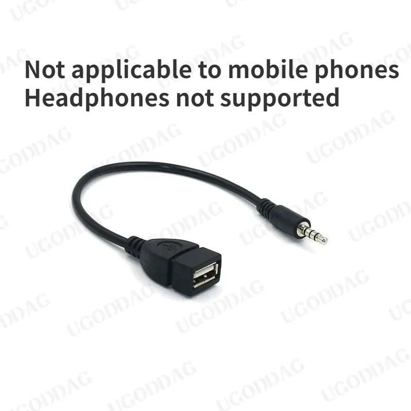 Jack 3.5 AUX Audio Plug To USB 2.0 Converter Aux Cable Cord For Car MP3 Speaker U Disk USB flash drive OTG Converter Adapter - Image 3