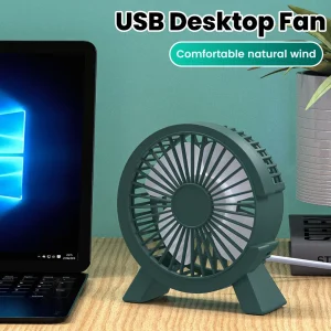 Mini USB Desktop Fan Portable Small Fan With Rechargeable Cable For Student Dormitory Computer Summer Gadget Home Desk Office