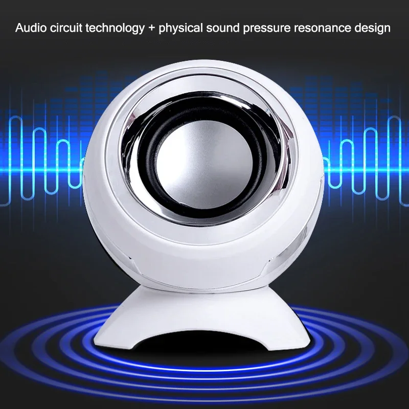 Mini Speaker Subwoofer Small Wireless Computer Speakers 4d Stereo USB Wired Desktop Multimedia Wire Control 3D Surround Notebook - Image 4