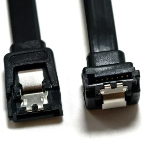 1-10pcs 40CM SATA Data Cable 90 Degree Right Angle SATA 3.0 6Gbps Cable Black with Locking SATA Cable For HDD SSD CD DVD Drives