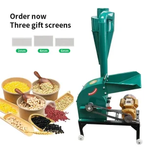 Home Use Maize Corn Grinding Hammer Mill 200-300KG/H Feed Grinder Crusher Grass Feed Processing Machine