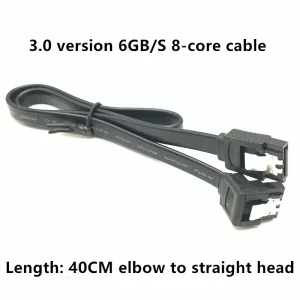SATA 3.0 III Hard Disk Drive Data Cable HDD SSD Cord Line 7Pin Sata Cable 6Gbps 40CM Straight head turning head For SATA Device