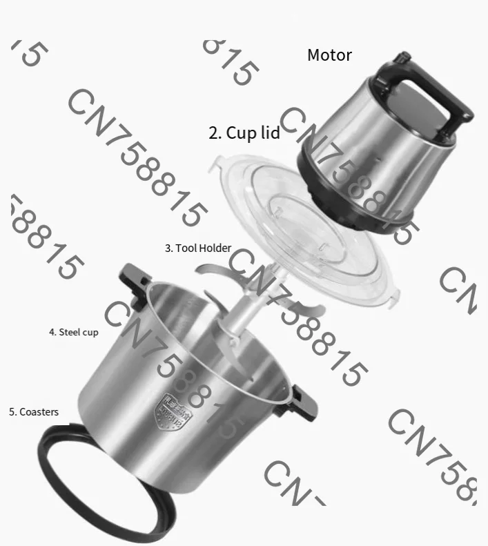 Foufou Fruit Blender Mixing Tool EU UK Plug Large Capacity,12L Metal Fufu Machine Household Kitchen Food Mixer Vegetable - Image 5