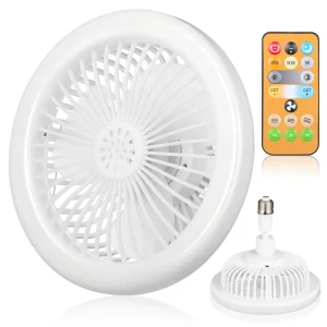 Adjustable E27 Aromatherapy Silent Fan Light Bulb Ceiling Light Bedroom Living Room Office Multi-Functional Remote Control Fan