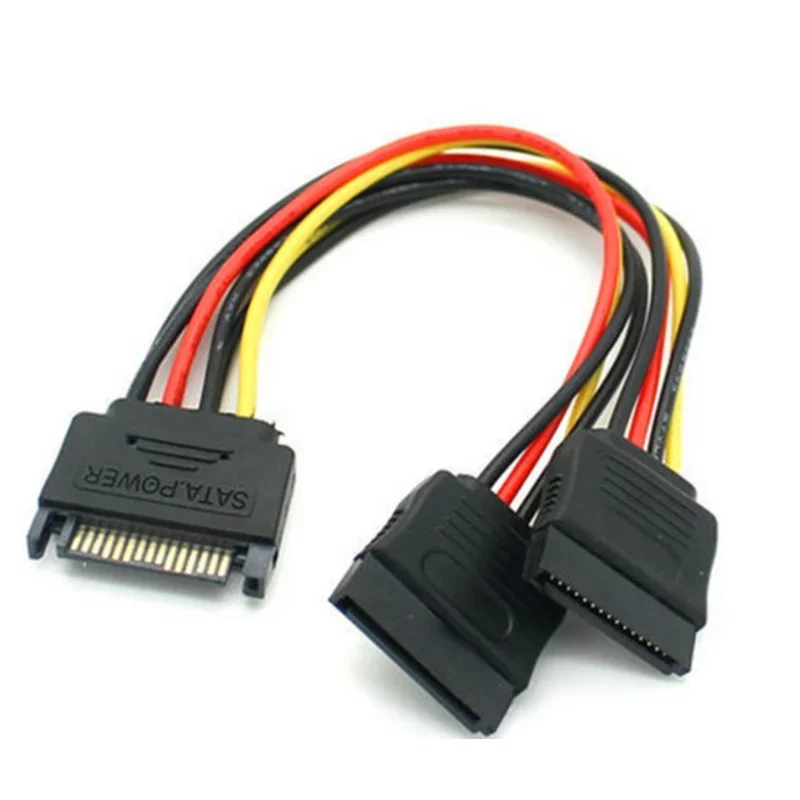 SATA 15-pin Male to Female one-in-two Hard Drive Power Extension Cable Suitable for HDD SSD Computer Motherboard Power Cord - Image 6
