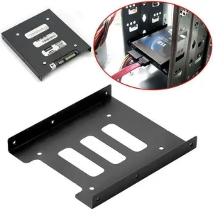 2.5 Inch To 3.5 Inch Mounting Bracket: Metal Hard Drive Adapter SSD HDD Holder Accessories