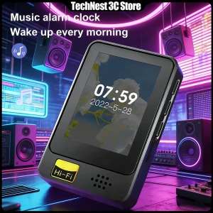 MP3 Player 1.77" Bluetooth 5.2 Portable HiFi Music MP4 Player Support 128GB TF Card FM Radio E-Book Recorder