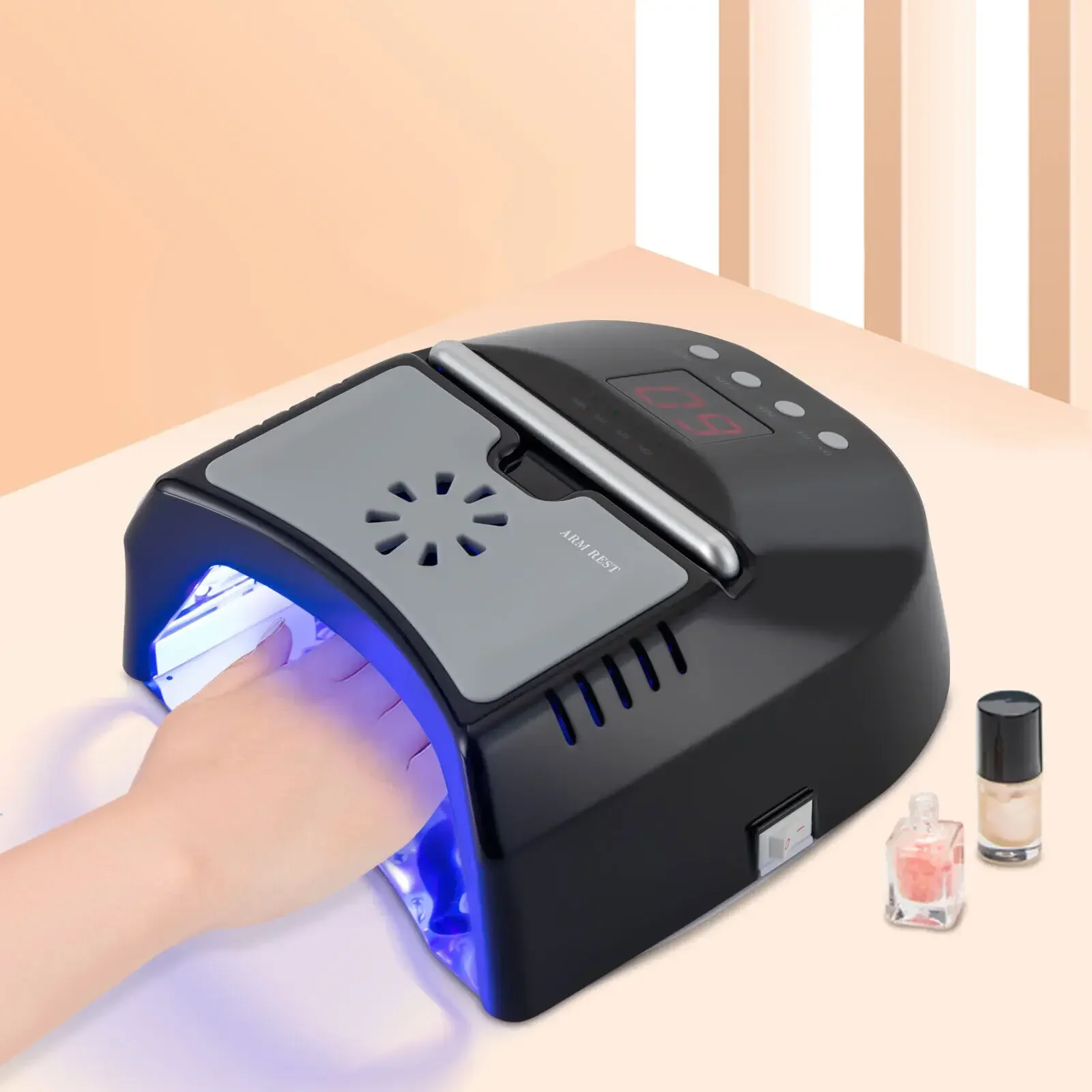 Popular Upgraded 72W Cordless UV LED Nail Lamp with Rechargeable Battery & Fan - Professional Gel Nail Dryer for Salon & Home