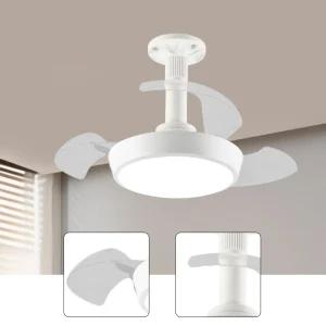 Ceiling Fan with Light and Remote Detachable Fan Blades Three Adjustable Wind Speeds for Living Room Bedroom Dorm Kitchen Hotel