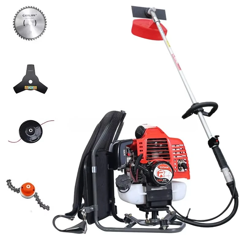 Industrial Backpack Lawn Mower Four Stroke Weeding Machine for Household Agricultural Land Reclamation Fuel Four Stroke