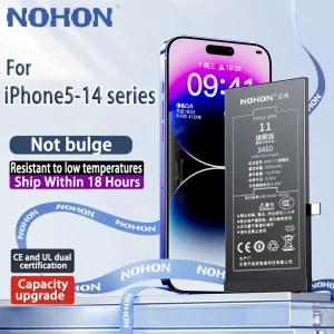 NOHON phone Battery For Apple iPhone 6 7 8 X XR XS 11 12 13 Mini Max Pro Promax High Capacity Replacement Bateria Warranty