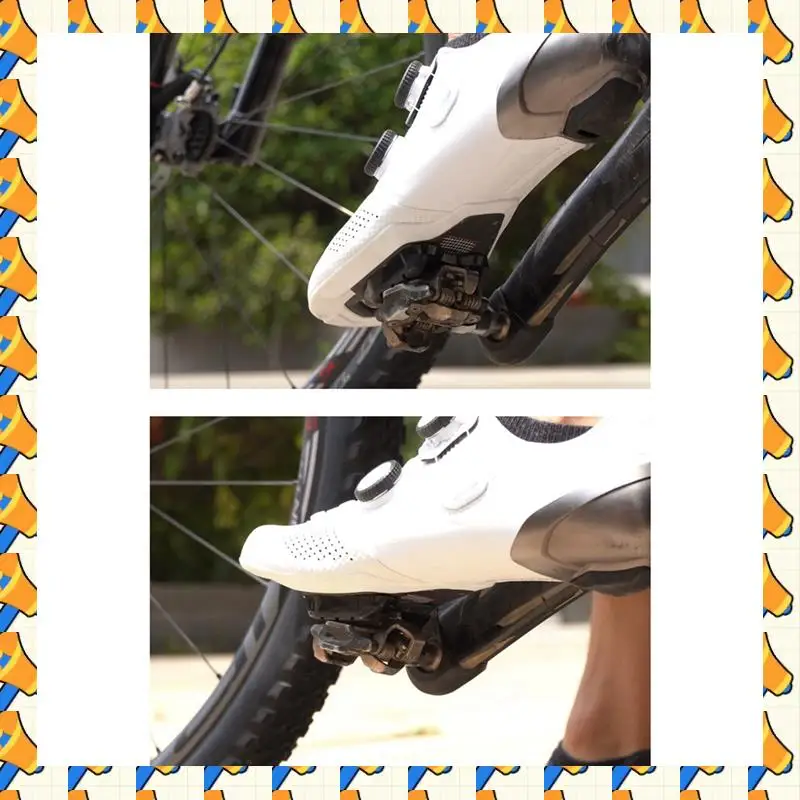 ABYB 6X Bicycle Lock Pedal Adapter Road Convert MTB Pedal SPD Shoe Cleat Cover Dual-Use Adapter Cleats Bicycle Accessories